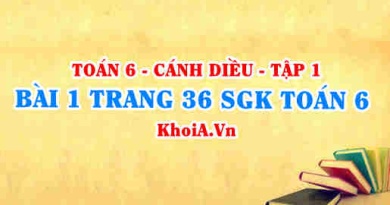 Bài 1 trang 36 SGK Toán 6 tập 1 Cánh Diều